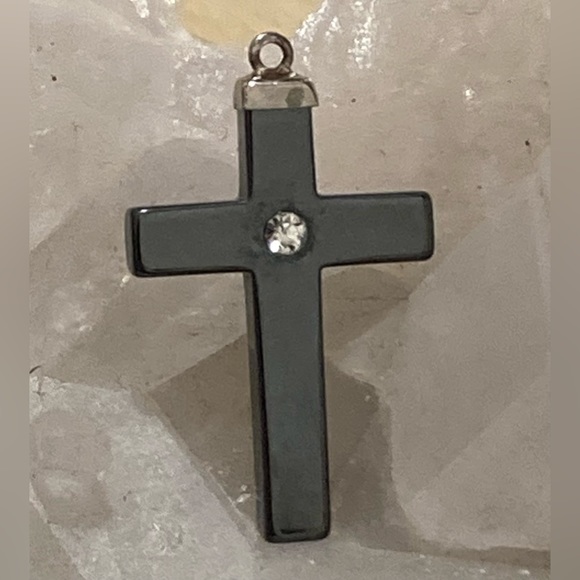Jewelry - Cross Hematite + Diamond